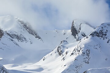 Image showing Mountains covered with snow