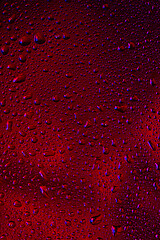 Image showing Close up view of cold drops on the glass of beer