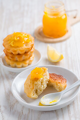 Image showing Homemade lemon curd tarts 