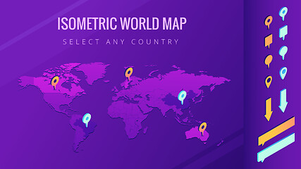 Image showing World map isometric vector illustration