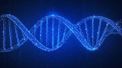 Image showing DNA chain futuristic hud banner.