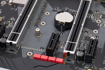 Image showing Motherboard detail PCI-e slots for extension cards