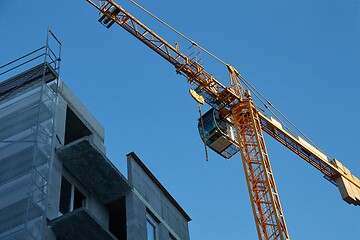 Image showing Urban Building Construction With Crane