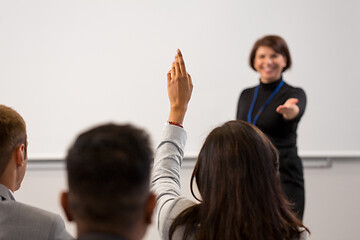 Image showing group of people at business conference or lecture