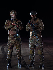 Image showing soldiers squad in night mission