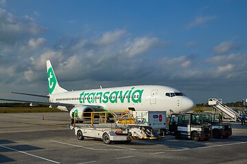 Image showing Transavia airliner at the airport