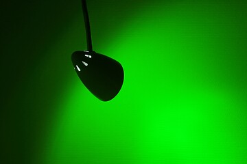 Image showing Green spot light background