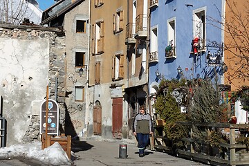 Image showing Street view in Briancon, French mountain town