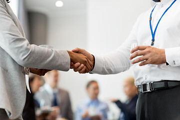 Image showing handshake of people at business conference