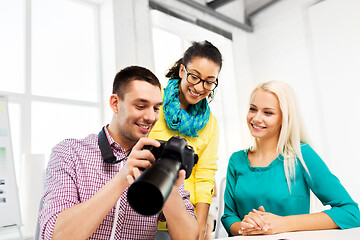 Image showing photographers with camera at photo studio