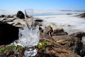 Image showing Glasses with ice