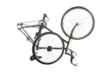 Image showing Bicycle on white taken apart