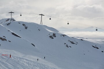 Image showing Ski resort winter landscape