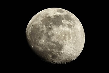 Image showing Moon craters detailed closeup