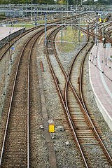 Image showing Merging Railway Tracks