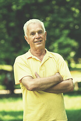 Image showing Portrait of smiling elderly man