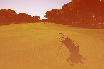 Image showing golf bag on course