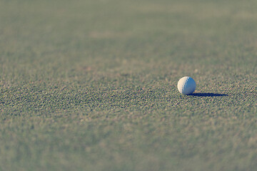 Image showing golf ball on grass