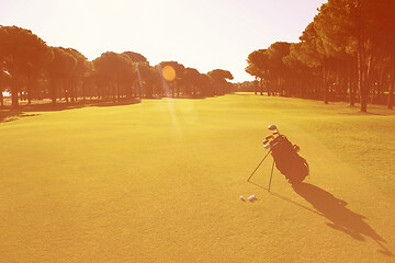 Image showing golf bag on course