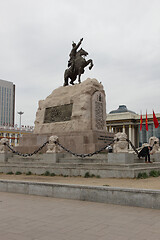 Image showing Statue in front of Parliament, Mongolia