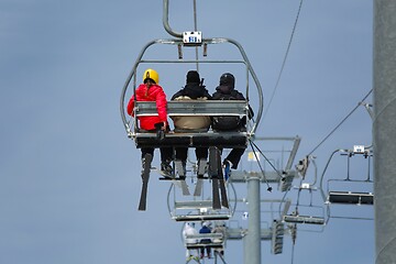 Image showing Ski lift at a ski resort