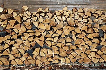 Image showing Log Pile Closeup