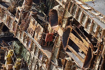 Image showing Cargo ship wreck