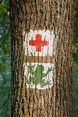 Image showing Hiking trail signs