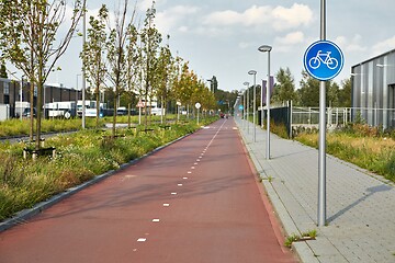 Image showing Bicycle road way signs