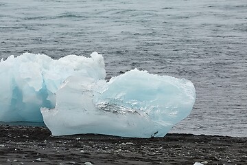 Image showing Glacial ice blocks in Iceland