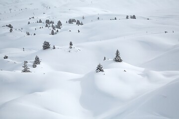 Image showing Winter landscape in the mountains, fresh snow