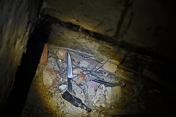 Image showing Knife discovered in an abandoned cellar