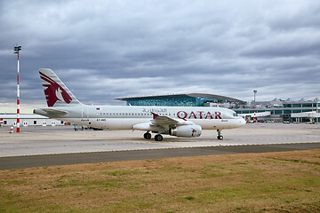 Image showing Plane taxiing at airport