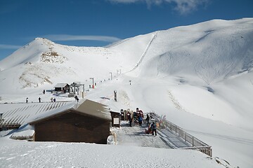 Image showing Skiing slopes on the top of Les Orres