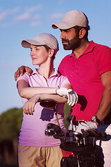 Image showing portrait of couple on golf course