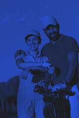 Image showing portrait of couple on golf course