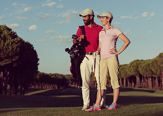 Image showing portrait of couple on golf course