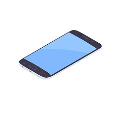 Image showing Isometric smartphone isolated on white background.