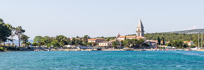 Image showing Historic Town of Osor with bridge connecting islands Cres and Losinj, Croatia