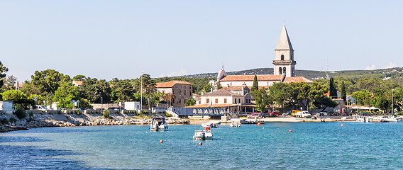 Image showing Historic Town of Osor with bridge connecting islands Cres and Losinj, Croatia