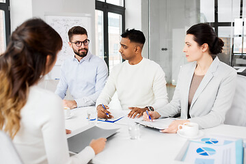 Image showing recruiters having job interview with employee