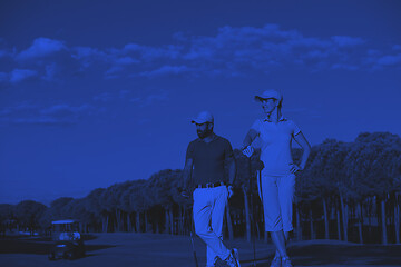 Image showing portrait of couple on golf course