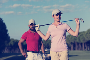 Image showing portrait of couple on golf course