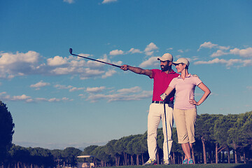 Image showing portrait of couple on golf course