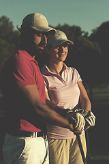 Image showing portrait of couple on golf course