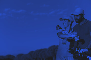 Image showing portrait of couple on golf course