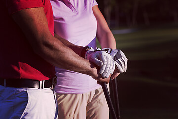 Image showing portrait of couple on golf course