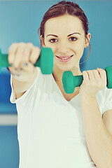 Image showing young woman fitness workout 