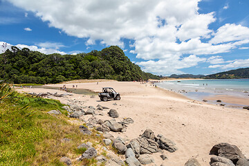 Image showing hot springs beach New Zealand Coromandel