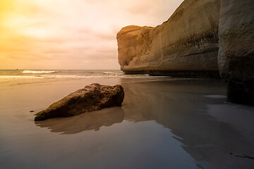 Image showing Tunnel Beach New Zealand